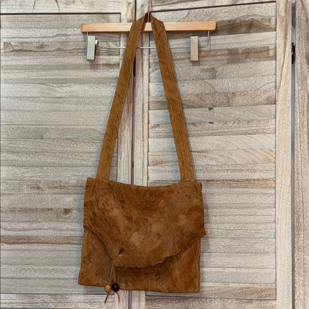 One of a kind Brown Leather Shoulder Bag